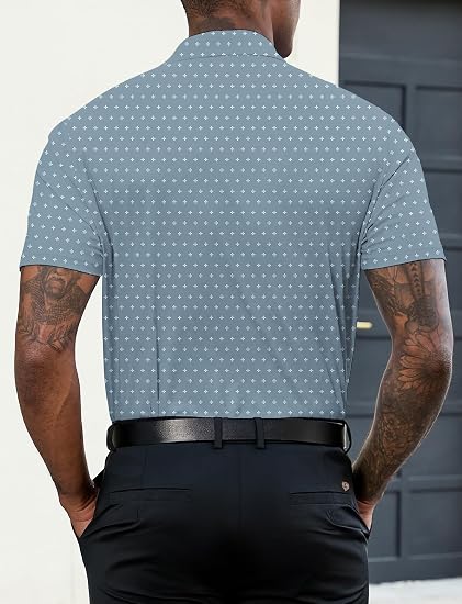 Wrinkle Resistant All Over Print Button Down Shirt